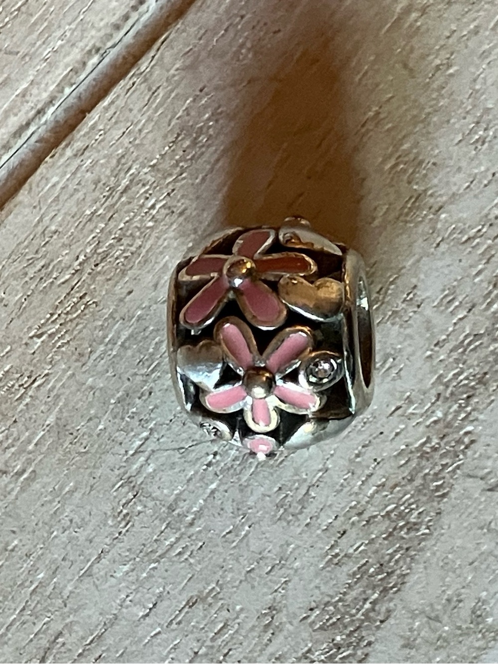 🌸Brighton Silver Pink Daisy Charm Bead